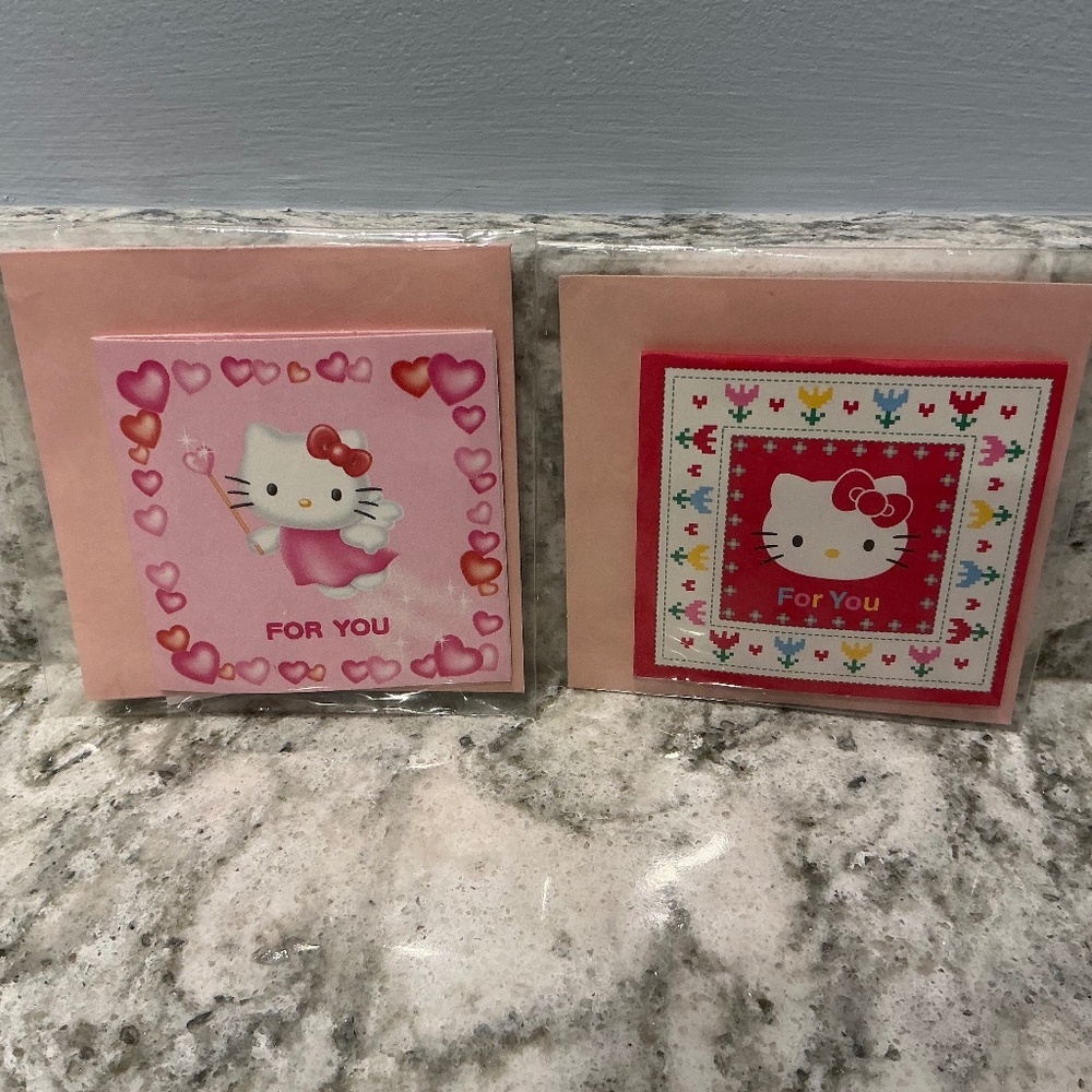 2 Vintage 2000 Sanrio Hello Kitty 3D Christmas gift tags
